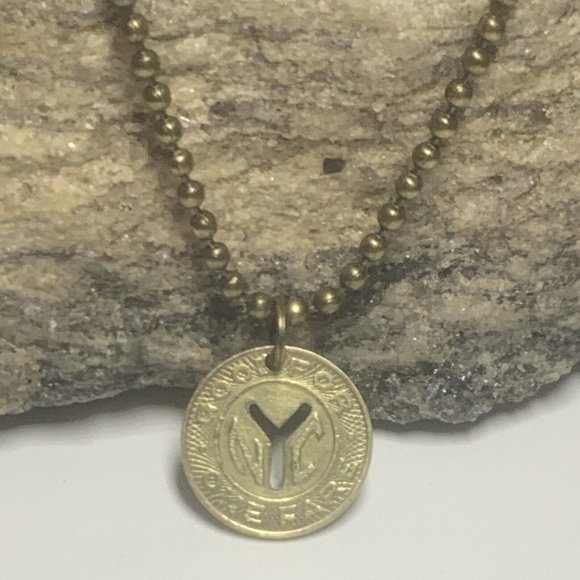 COPY - NYC 1953 New York City Subway transit token pendant Manhattan Necklace G… - Picture 4 of 12